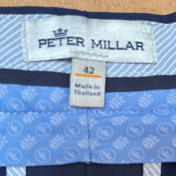 Peter Millar Men 42 Blue Golf Athleisure Athletic Vacation Shorts - Excellent! - Picture 4 of 8